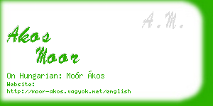 akos moor business card